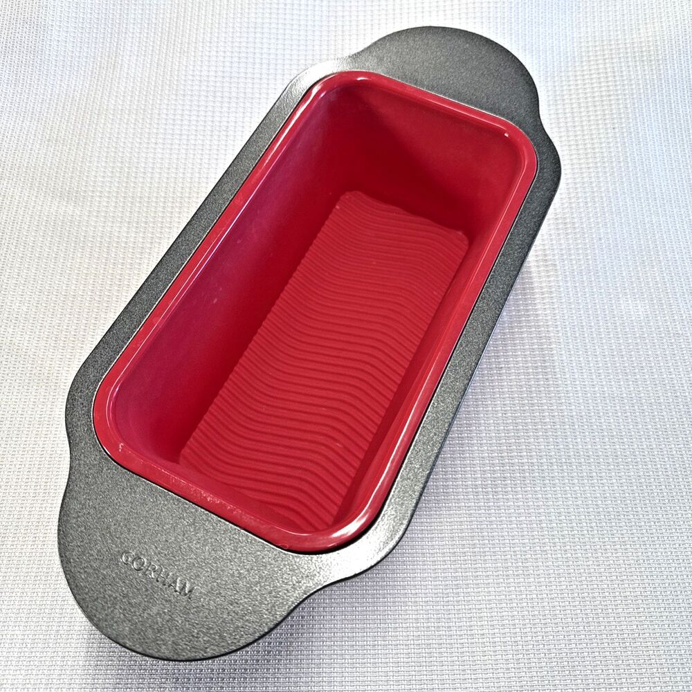 Gorham Red Silicone Non-Stick Baking Mold Cake Tin Bread Loaf Pan Oven Mold